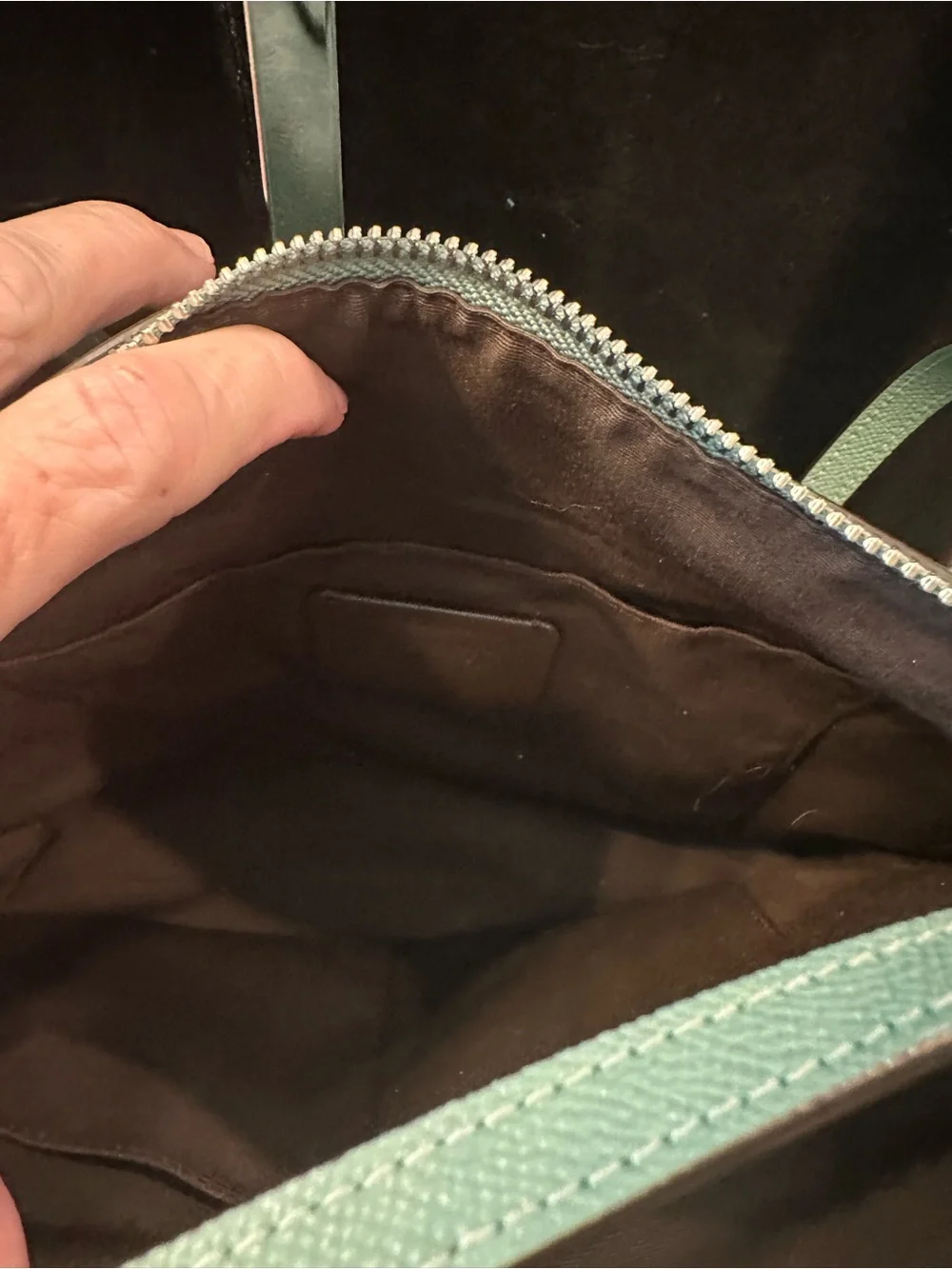 Coach # 321 City Zip Top  Leather Tote Bag with Floral Scarf